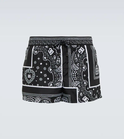 Shop Dolce & Gabbana Bandana Printed Swim Shorts In Bandana Opt.fdo.nat.