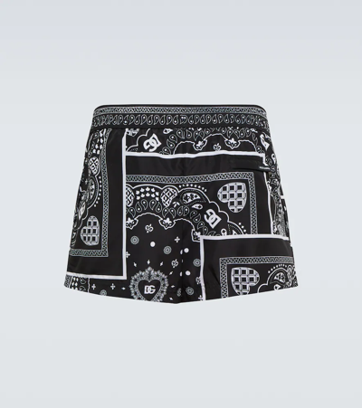 Shop Dolce & Gabbana Bandana Printed Swim Shorts In Bandana Opt.fdo.nat.