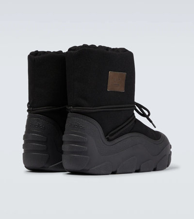 Shop Acne Studios Platform Snow Boots In Black / Black