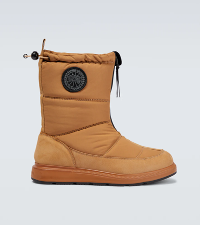 Shop Canada Goose Crofton Fold-down Boots In Sandalwood/camel