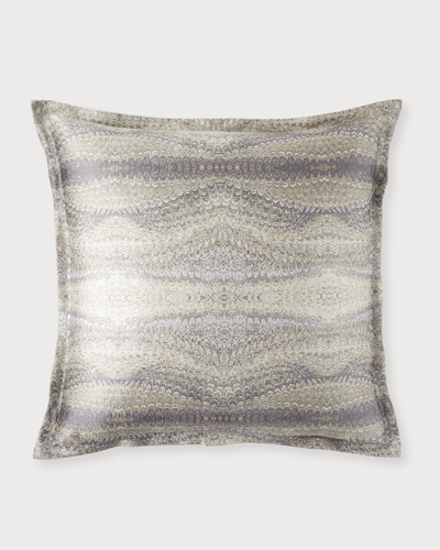 Shop Callisto Home Metallic Abstract European Sham In Silver