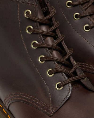 Dr. Martens' 101 Crazy Horse Leather Ankle Boots In Braun