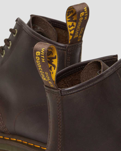 Shop Dr. Martens' 101 Crazy Horse Leather Ankle Boots In Braun