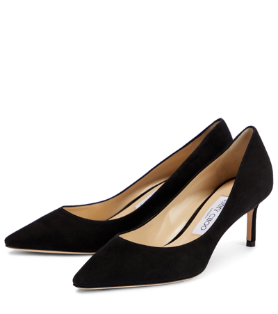 Shop Jimmy Choo Romy 60 Suede Pumps In Black