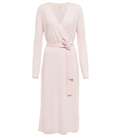 Shop Jardin Des Orangers Virgin Wool And Cashmere Wrap Dress In 225-60