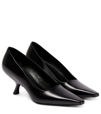 Shop The Row Kitten Leather Pumps In Black