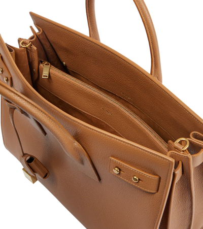 Shop Saint Laurent Sac De Jour Supple Medium Leather Tote Bag In Cinnamon