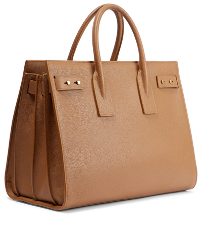 Shop Saint Laurent Sac De Jour Supple Medium Leather Tote Bag In Cinnamon