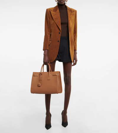 Saint Laurent Sac De Jour Medium Leather Tote Bag In Cinnamon
