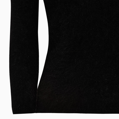 Shop Roberto Collina V-neck Sweater In Angora In Nero