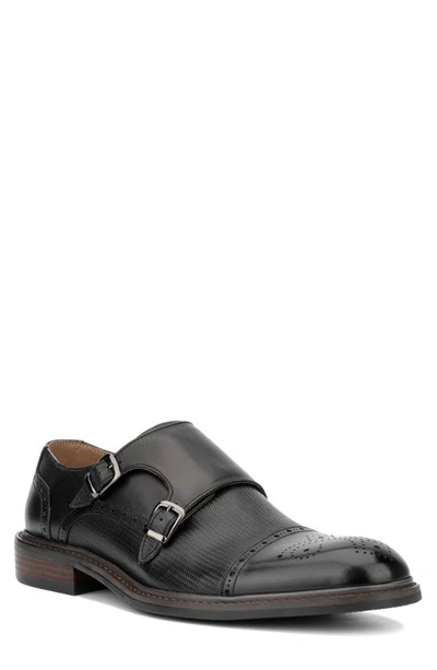 Vintage Foundry Morgan Monk Strap Leather Loafer In Black