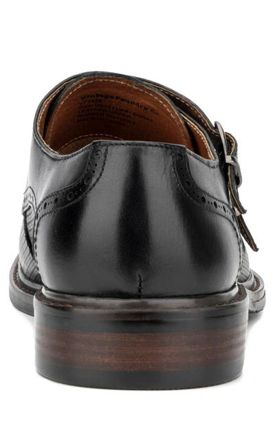 Vintage Foundry Morgan Monk Strap Leather Loafer In Black