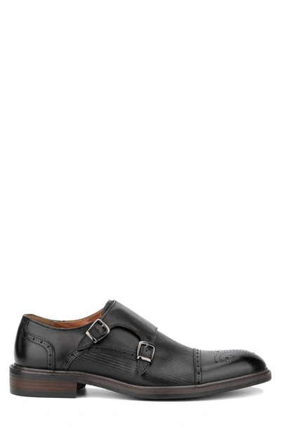 Vintage Foundry Morgan Monk Strap Leather Loafer In Black