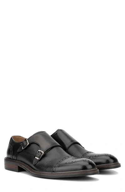 Vintage Foundry Morgan Monk Strap Leather Loafer In Black