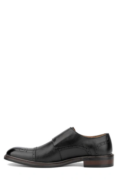 Vintage Foundry Morgan Monk Strap Leather Loafer In Black