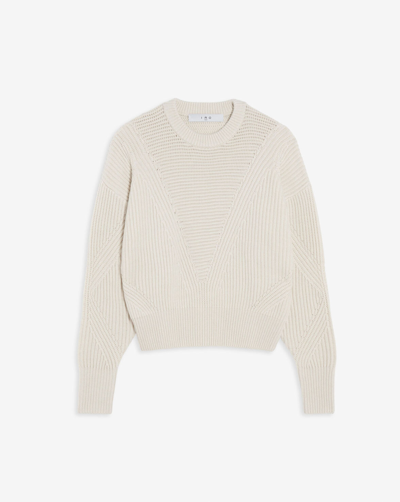Shop Iro Mona Round-neck Wool Sweater In Clear Beige