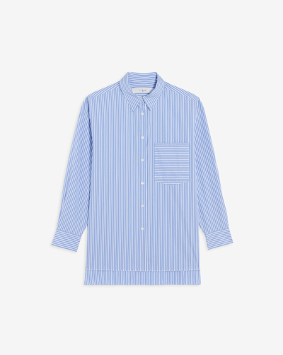 Shop Iro Yara Striped Shirt In Stripe Light Blue
