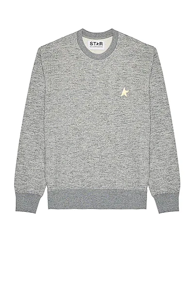 Shop Golden Goose Star Sweatshirt In Medium Grey Melange & Gold