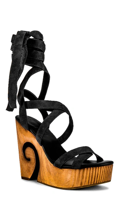 Shop Dundas X Revolve Syd Wedge In Black Suede