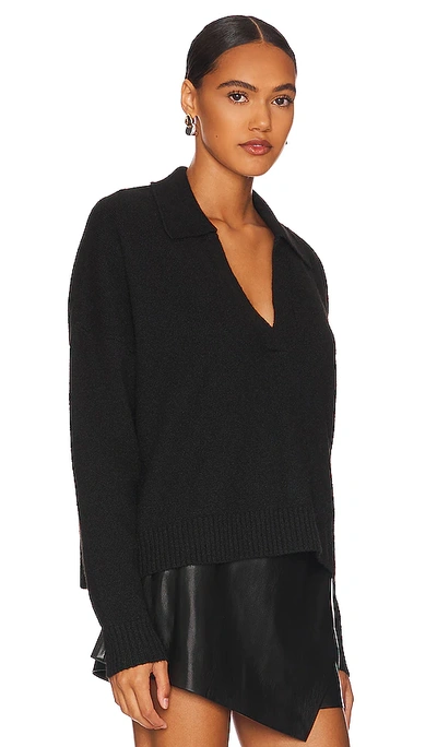 Shop Central Park West Marti Polo Sweater In Black