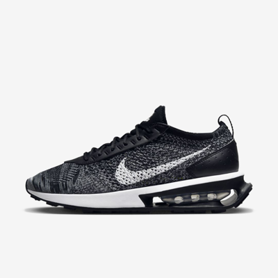 Shop Nike Women's Air Max Flyknit Racer Shoes In Black