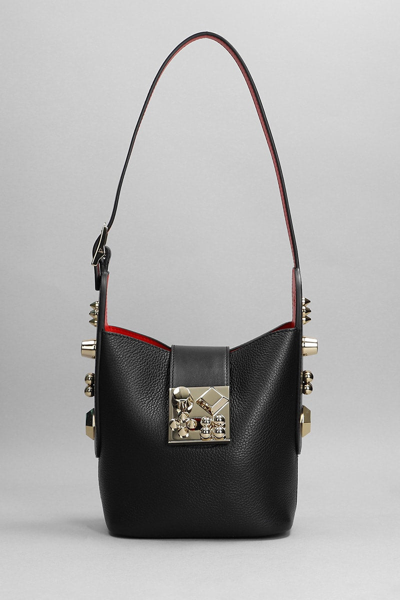 Shop Christian Louboutin Carasky Mini Bucket Shoulder Bag In Black Leather