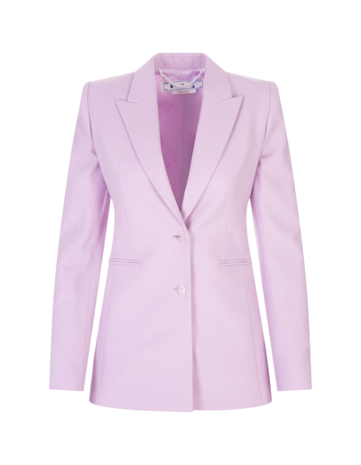 Shop Off-white Woman Pink Tailored Blazer In Rosa