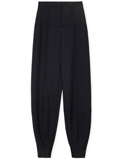 Shop Loewe Balloon Wool Trousers In Black