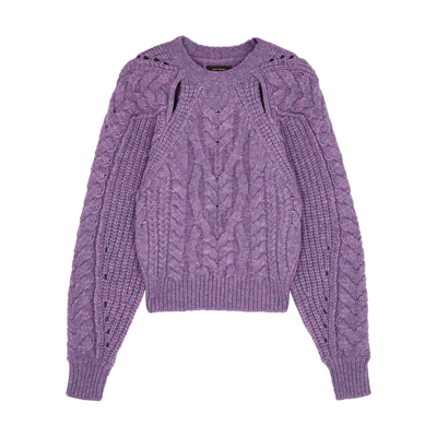 Shop Isabel Marant Paloma Lilac Wool-blend Jumper