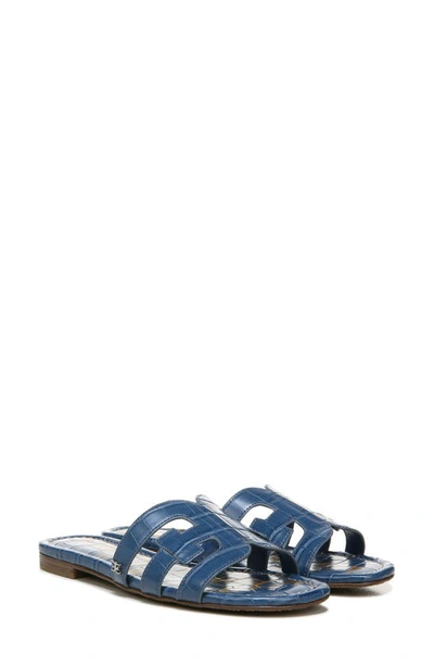 Shop Sam Edelman Bay Cutout Slide Sandal In Deep Caspian Blue