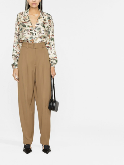 Shop Joseph Drew Tapered Trousers In Neutrals