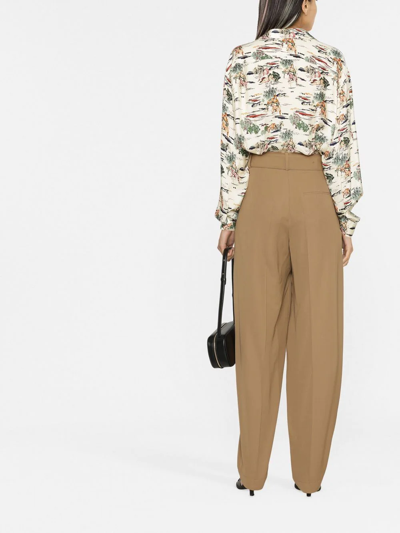Shop Joseph Drew Tapered Trousers In Neutrals