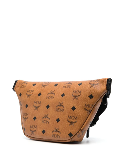 Shop Mcm Mini Fursten Belt Bag In Braun
