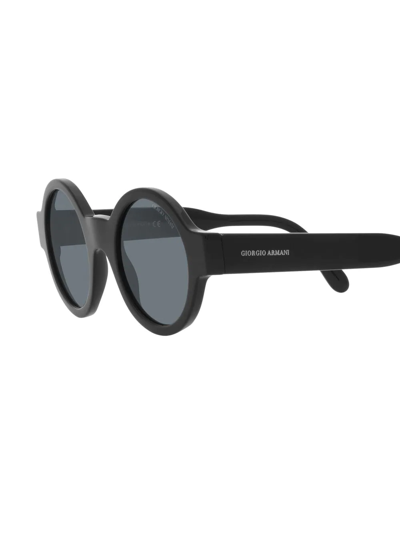 Shop Giorgio Armani Ar 903m Round-frame Sunglasses In Schwarz