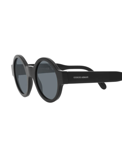 Giorgio Armani Womens Black Ar 903m Round Acetate Sunglasses In Schwarz