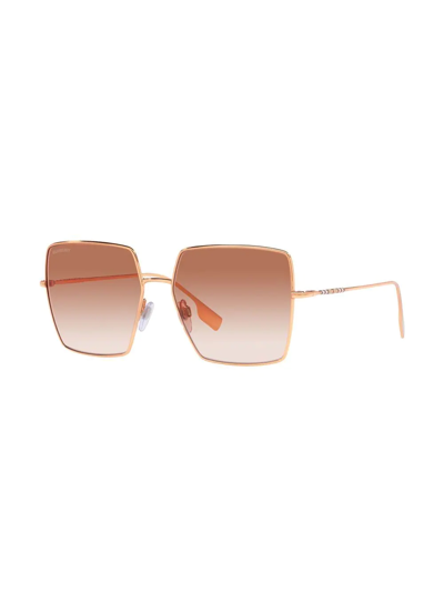 Shop Burberry Eyewear Daphne Square-frame Sunglasses In Rosa