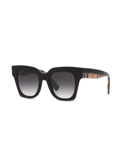 Shop Burberry Eyewear Kitty Square-frame Sunglasses In Schwarz