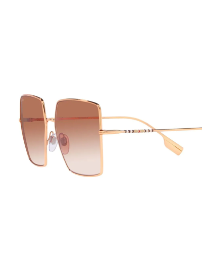 Shop Burberry Eyewear Daphne Square-frame Sunglasses In Rosa