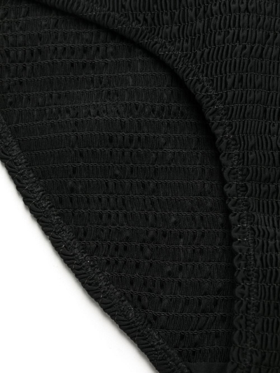 Totême Smocked-finish Bikini Bottoms In Black