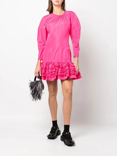 Shop Molly Goddard Caerys Peplum Minidress In Rosa