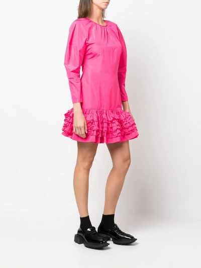 Shop Molly Goddard Caerys Peplum Minidress In Rosa