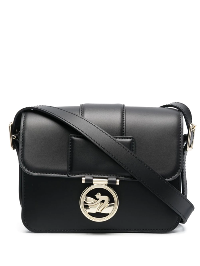 Longchamp Logo-plaque Cross Body Bag In Black