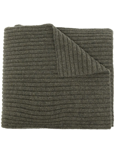 Shop N•peal Chunky Rib-knit Scarf In Green