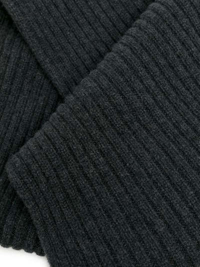 N•peal Ribbed-knit Cashmere Scarf In Blue