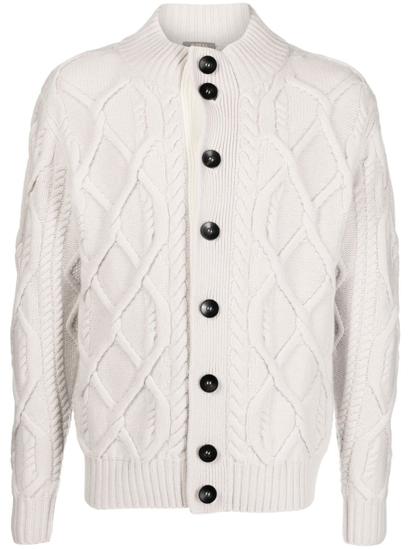 N.Peal cashmere round neck cardigan - Neutrals