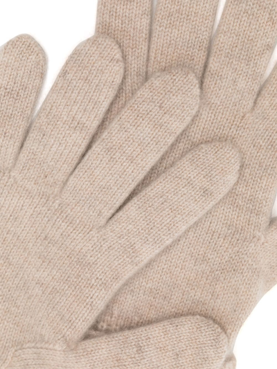 Shop N•peal Ribbed Knit Cashmere-blend Gloves In Yellow