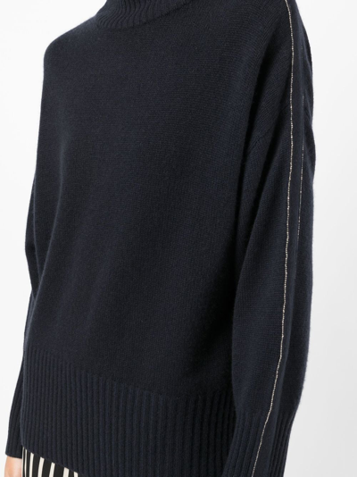 Shop N•peal Roll-neck Long-sleeve Jumper In Blue