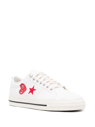 Comme Des Garçons Play X Converse X Converse One Star Sneakers In Weiss