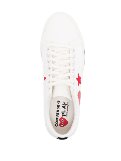 Comme Des Garçons Play X Converse X Converse One Star Sneakers In Weiss