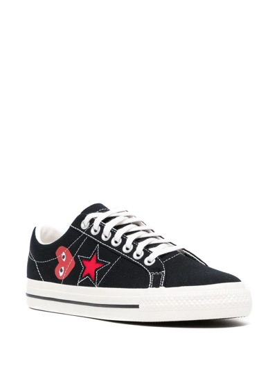 Comme Des Garçons Play X Converse X Converse One Star Sneakers In Schwarz